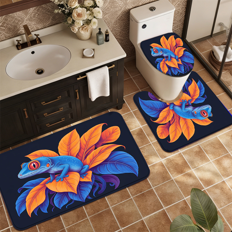 Home Made Bathroom Vanity - Tropical Dragon Art Bathroom Mat Set