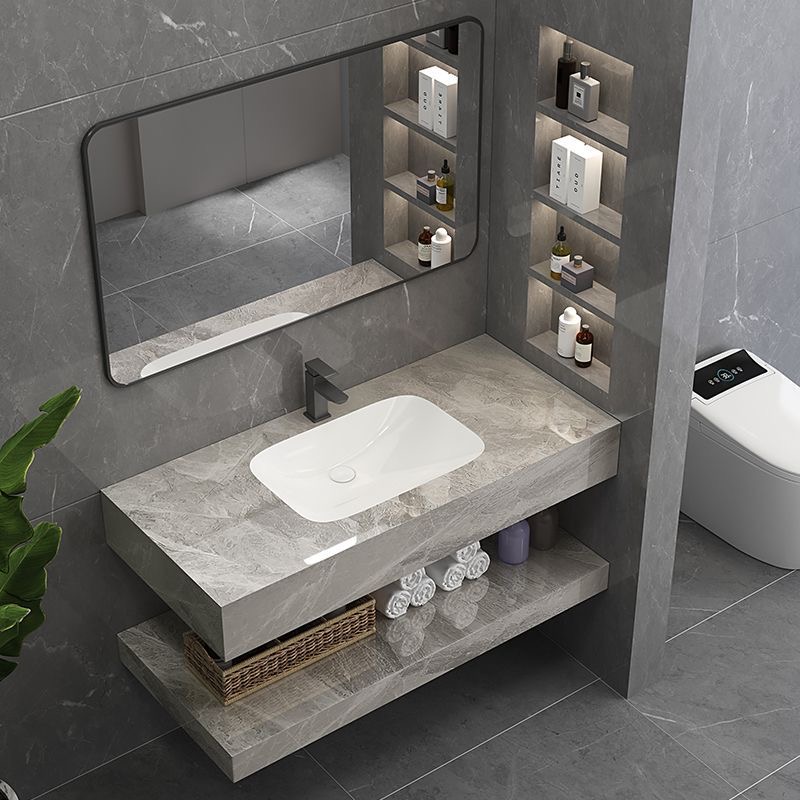 Home Bathroom Partition Wall - Storage Luxury Cupboard Modern Decorations Sink