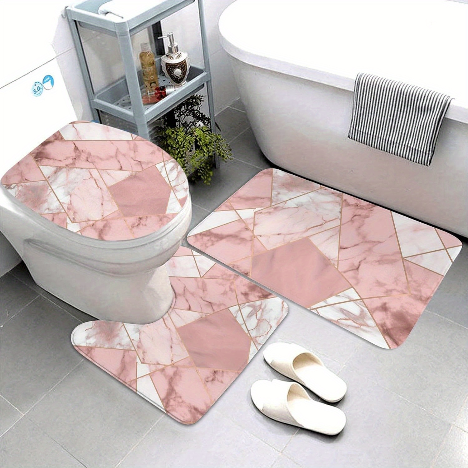 Luxury Marble Bathroom Mat Set - Home Made Bathroom Vanity บทวิจารณ์และราคา