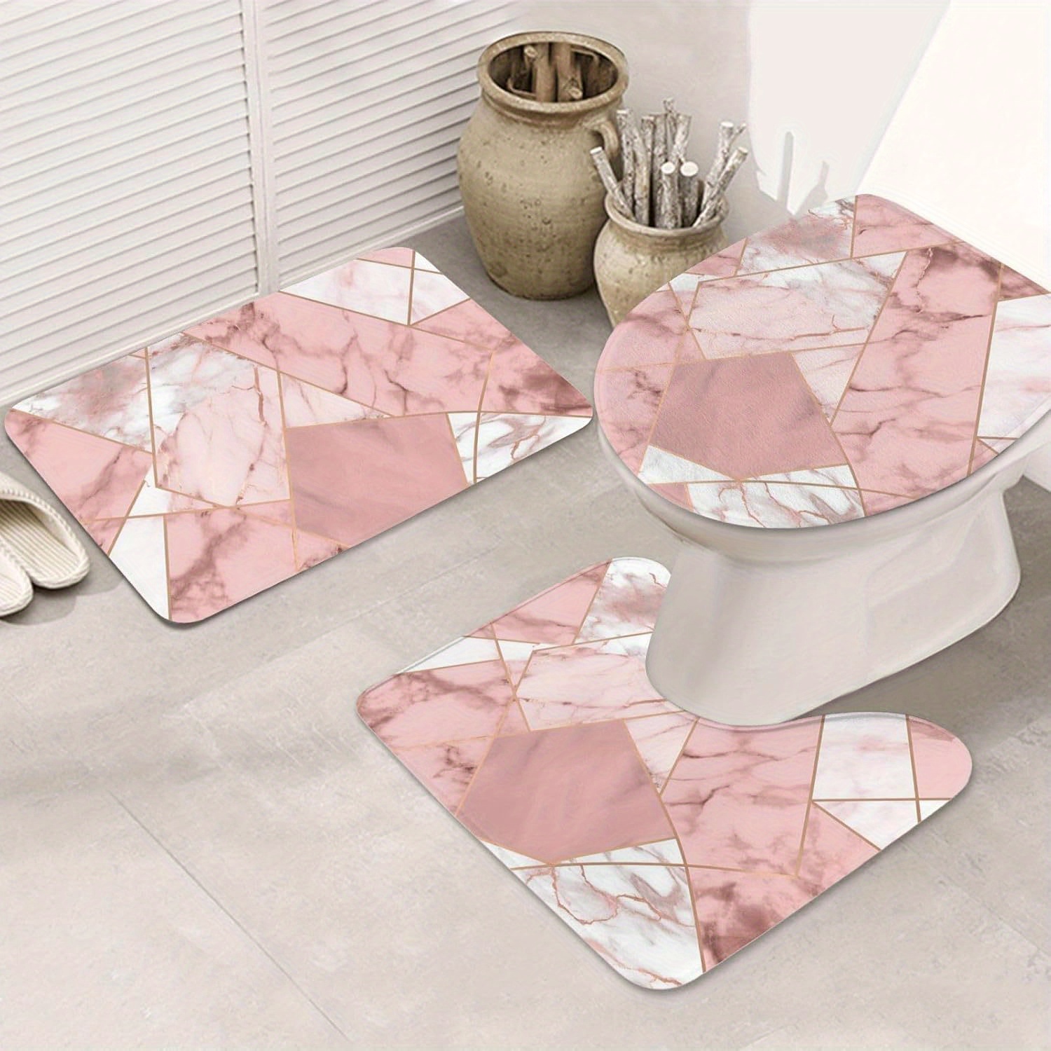 Luxury Marble Bathroom Mat Set - Home Made Bathroom Vanity บทวิจารณ์และราคา