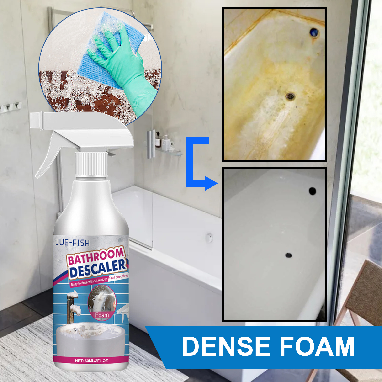 Jue Fish 60ml Bathroom Cleaner - Home Bathroom Scales บทวิจารณ์และราคา