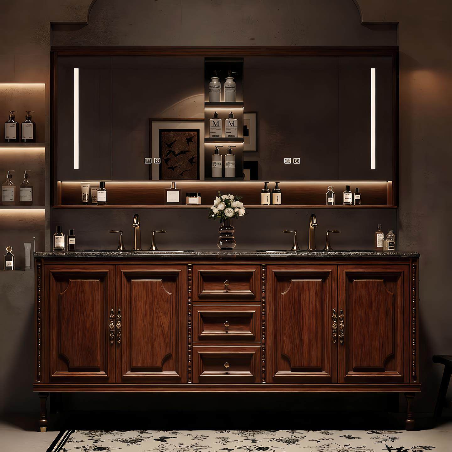 Luxury Floor Bathroom Cabinet  - Home Bathroom Partition Wall บทวิจารณ์และราคา