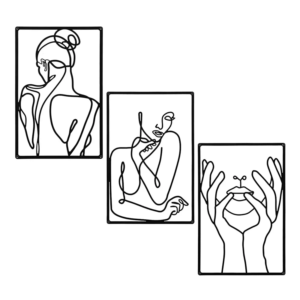 3pcs Stunning Line Drawing Dec - Home Goods Bathroom บทวิจารณ์และราคา