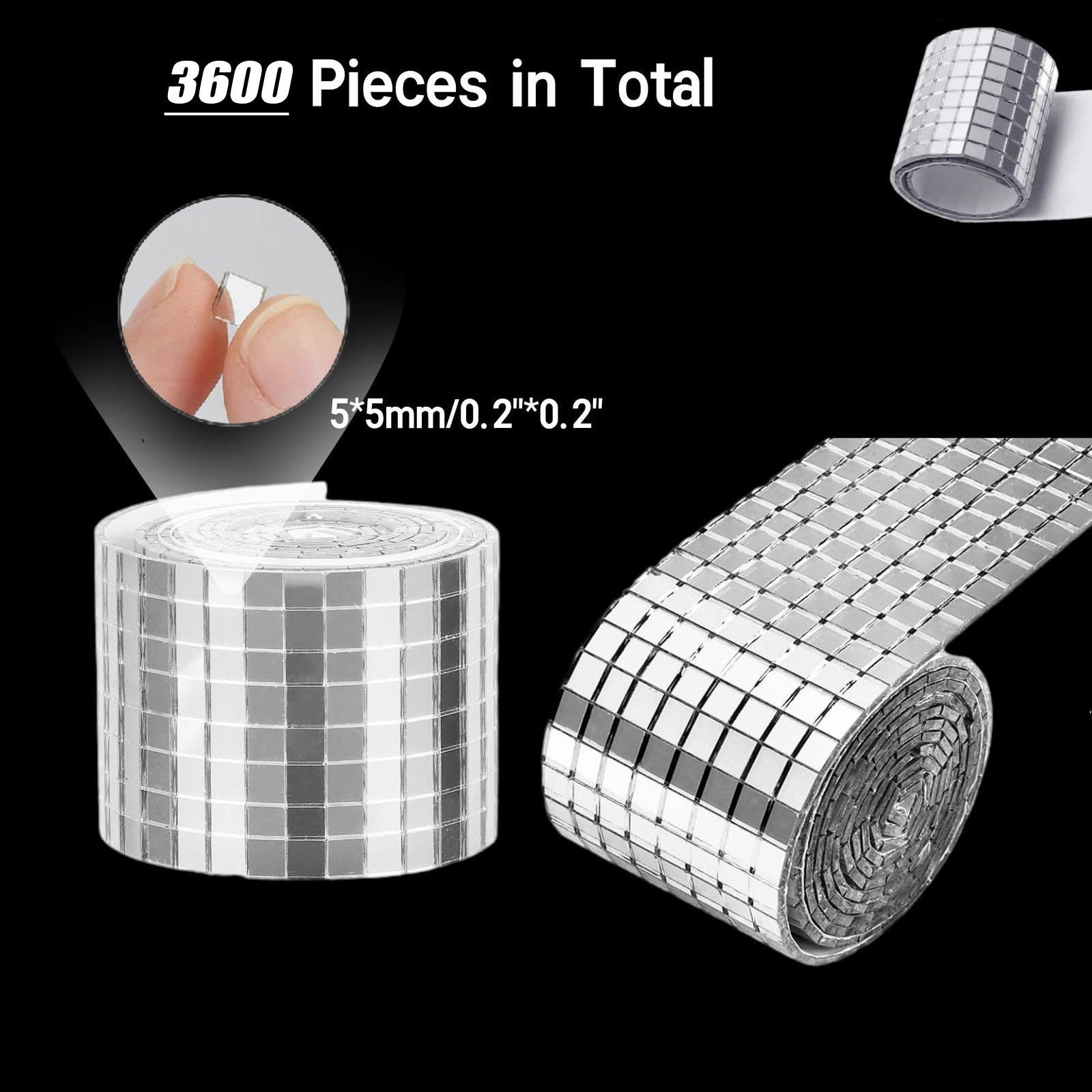 3600pcs 0.2inch Glass Mini Squ - Home Bathroom Tiles บทวิจารณ์และราคา