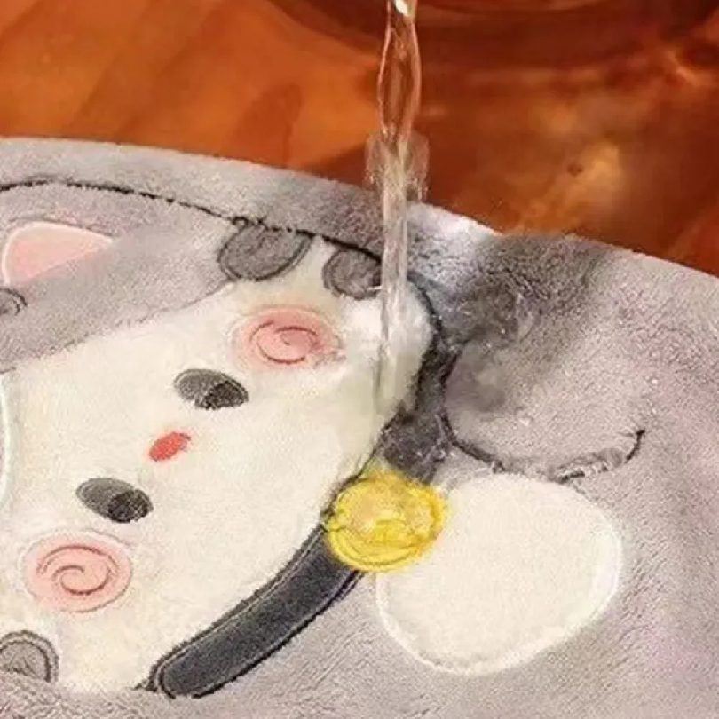 Cute Cat Hand Towel Quick Dryi - Home Kitchen Bathroom Cleaning บทวิจารณ์และราคา