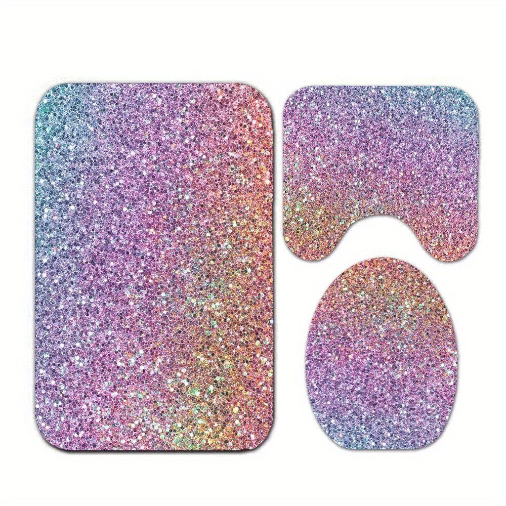 Luxury Glitter Bath Mat Set fo - Home Made Bathroom Vanity บทวิจารณ์และราคา