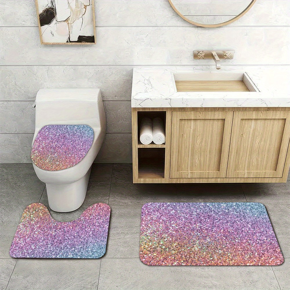 Luxury Glitter Bath Mat Set fo - Home Made Bathroom Vanity บทวิจารณ์และราคา