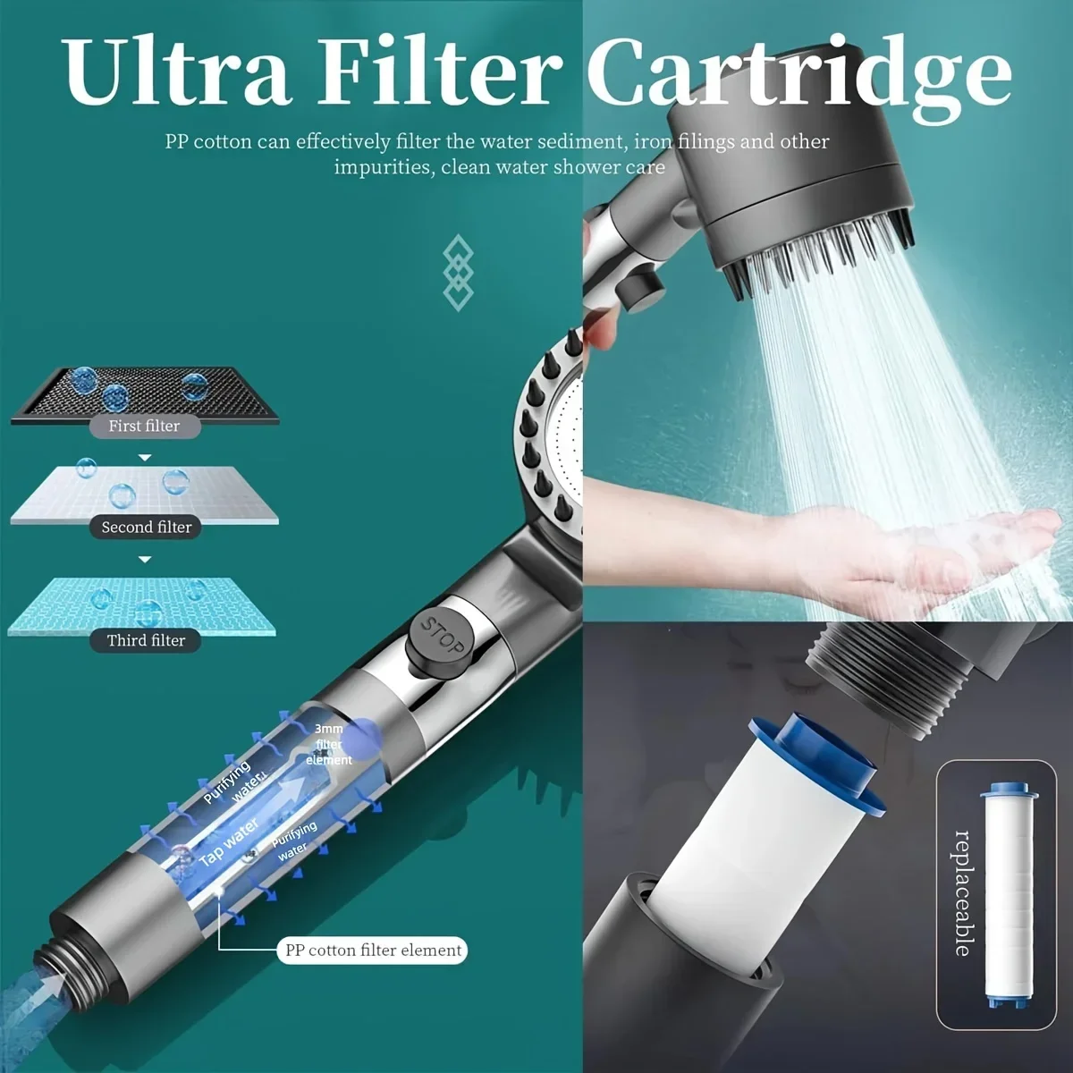 High Pressure Fitered Shower H - Home Creation Bathroom บทวิจารณ์และราคา