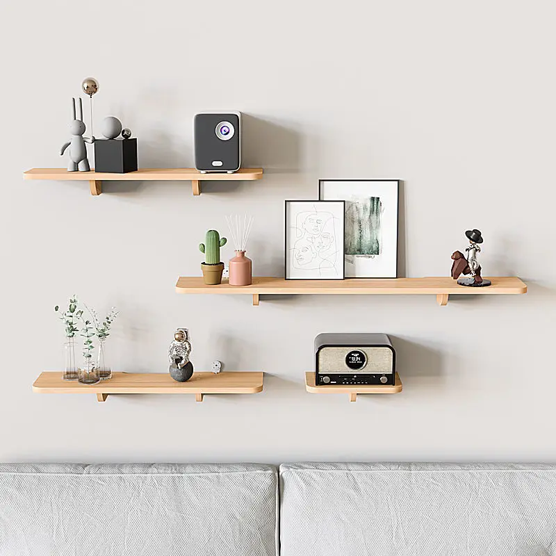 Solid Wood Wall Shelf for Book - Home Bathroom Partition Wall บทวิจารณ์และราคา