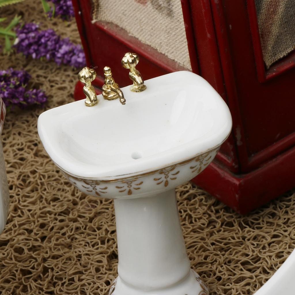Ceramic Dollhouse Bathroom Set - Home Bathroom Scales บทวิจารณ์และราคา