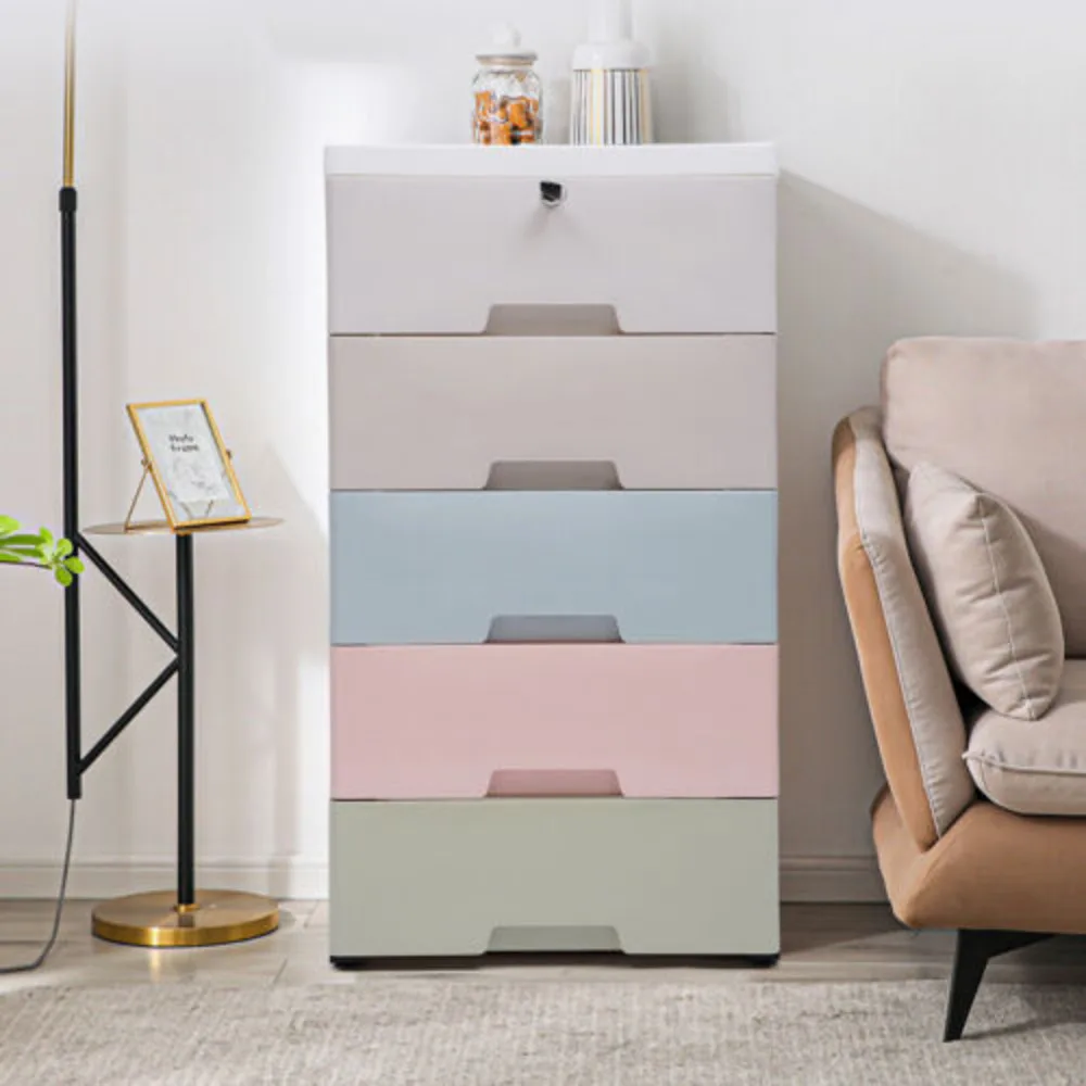 5-Drawer Plastic Storage Cabin - Home Goods Bathroom Cabinets บทวิจารณ์และราคา