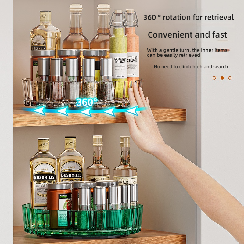 360 Rotating Storage Rack Kitc - Home Goods Bathroom Cabinets บทวิจารณ์และราคา