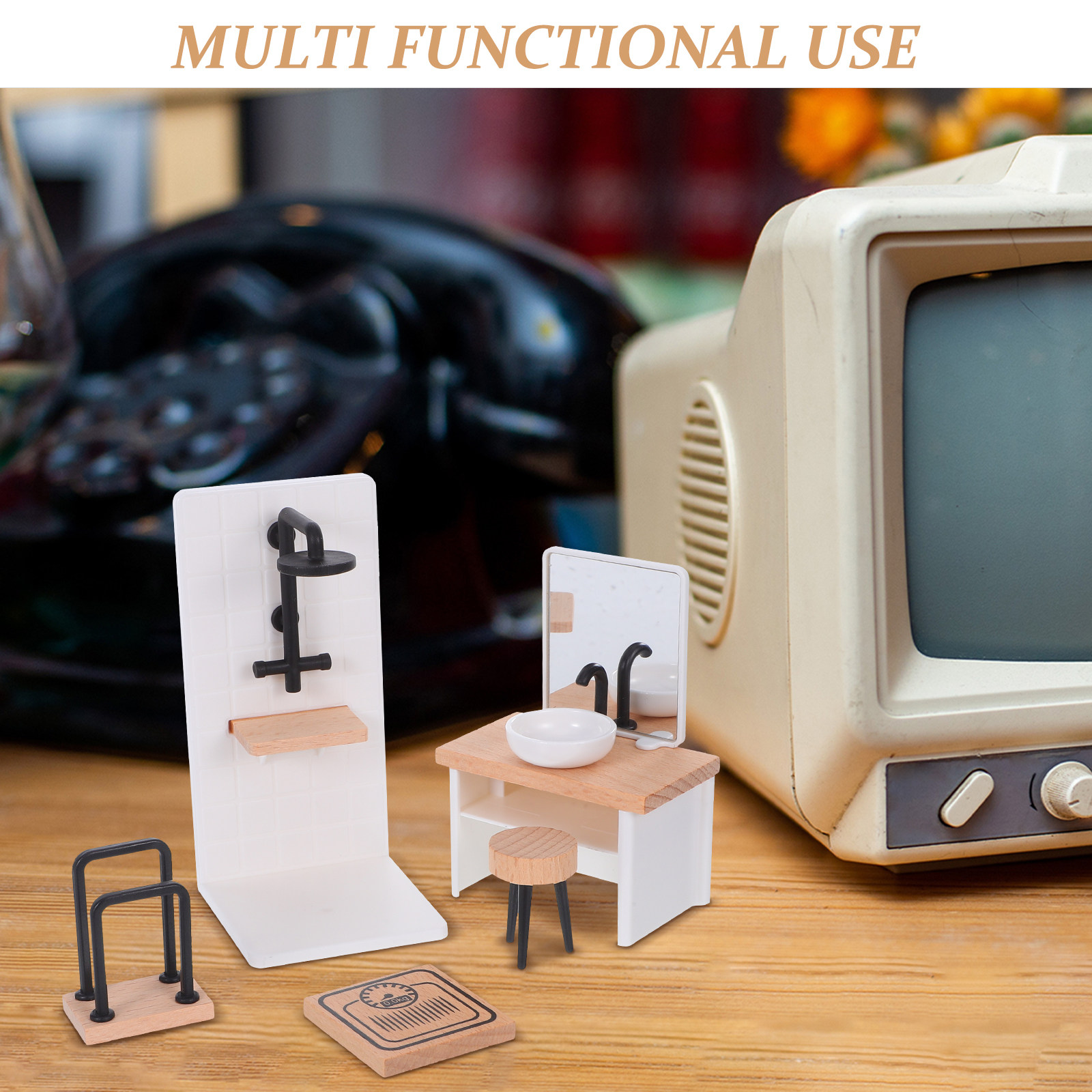 1Set Dollhouse Bathroom Decor: - Home Bathroom Scales บทวิจารณ์และราคา