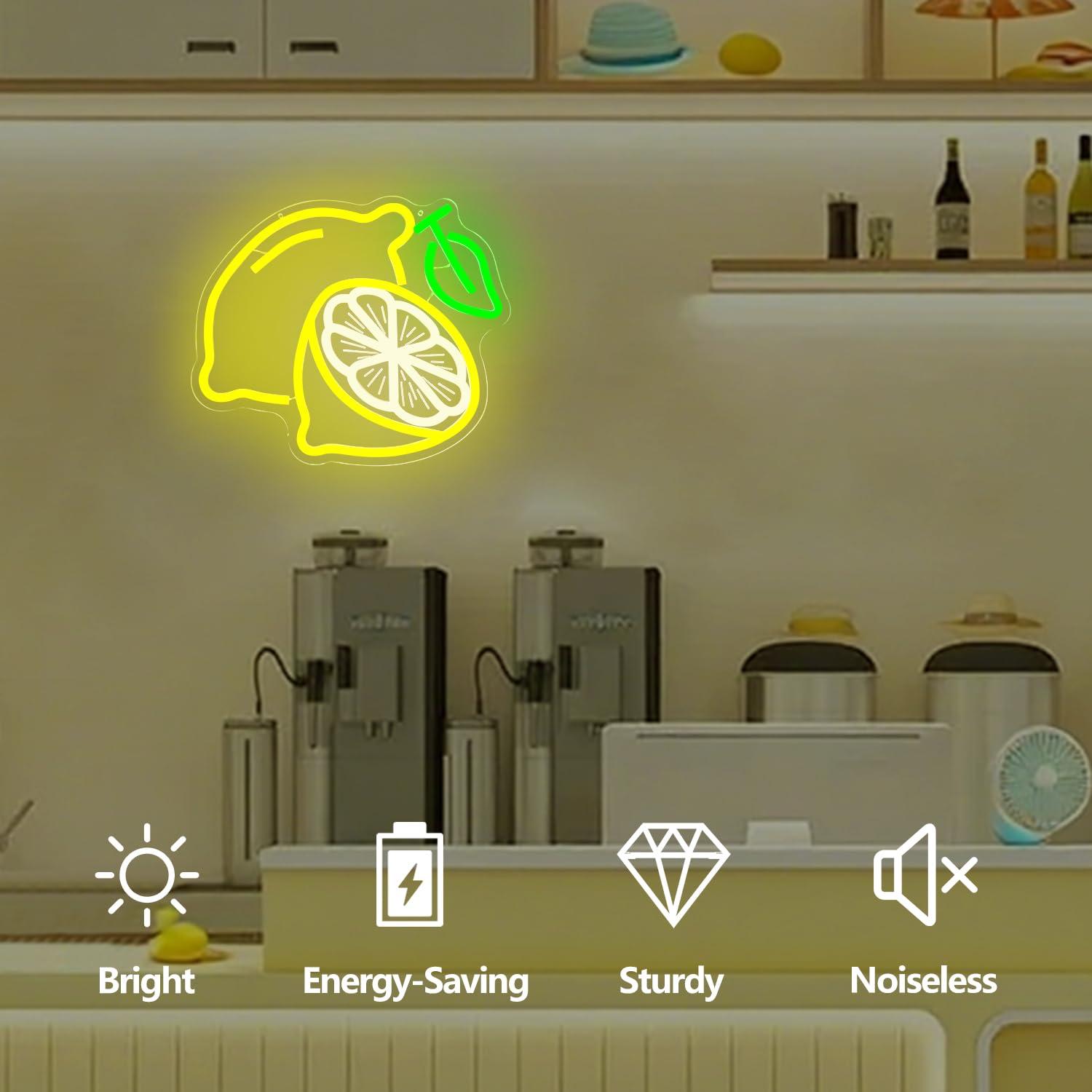 Lemon Neon Sign Dimmable LED L - Home Bathroom บทวิจารณ์และราคา
