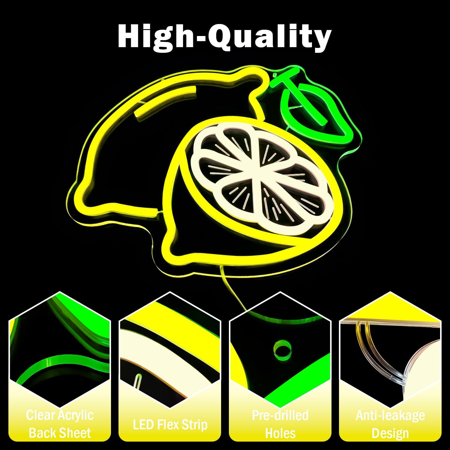 Lemon Neon Sign Dimmable LED L - Home Bathroom บทวิจารณ์และราคา