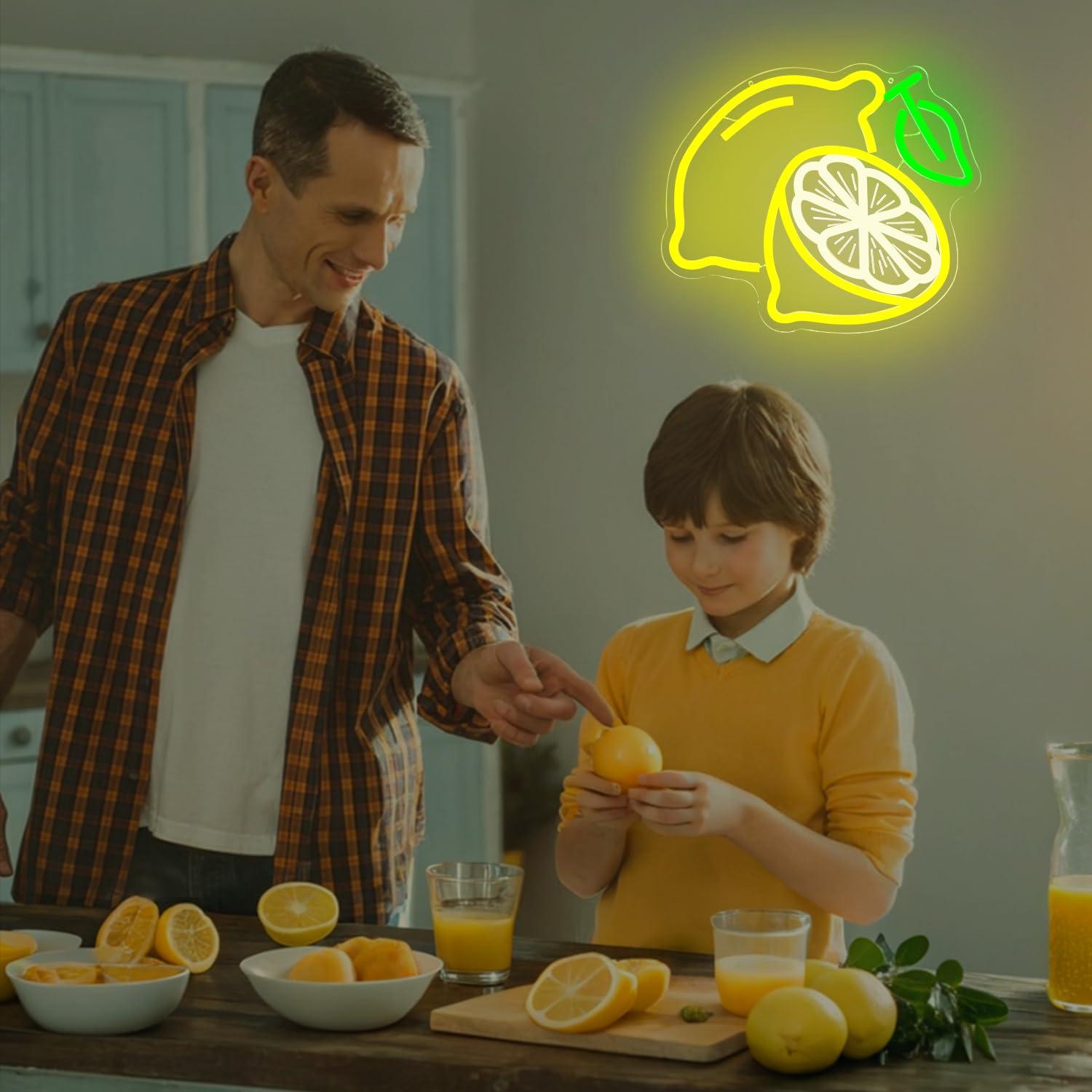 Lemon Neon Sign Dimmable LED L - Home Bathroom บทวิจารณ์และราคา