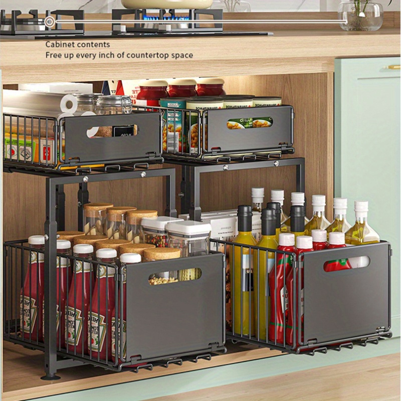 2 Tier Slide Out Cabinet Organ - Home Goods Bathroom Cabinets บทวิจารณ์และราคา