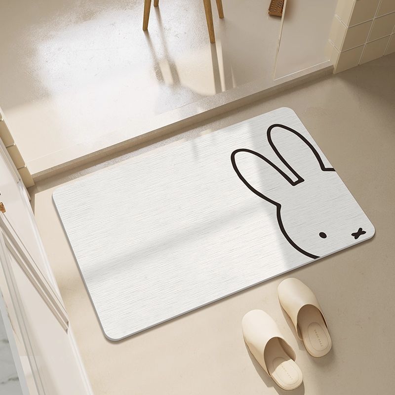 Kawaii Miffy Floor Mat Simple  - Home Goods Bathroom บทวิจารณ์และราคา