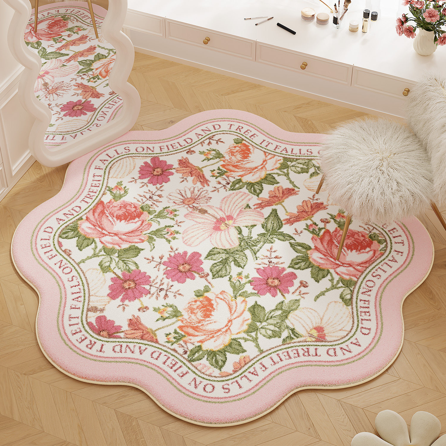 VIKAMA American Pink Floral Ru - Home Made Bathroom Vanity บทวิจารณ์และราคา