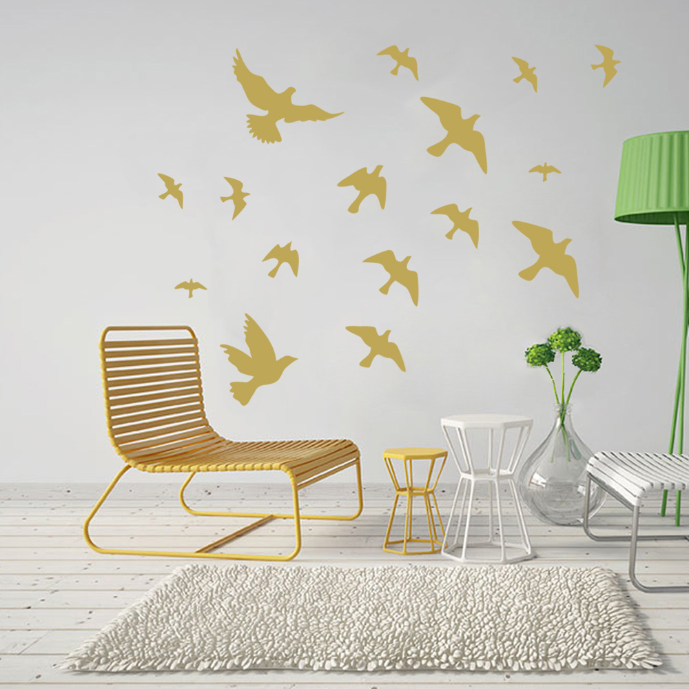 12Pcs/set Bird Wall Stickers H - Home Bathroom Tiles บทวิจารณ์และราคา