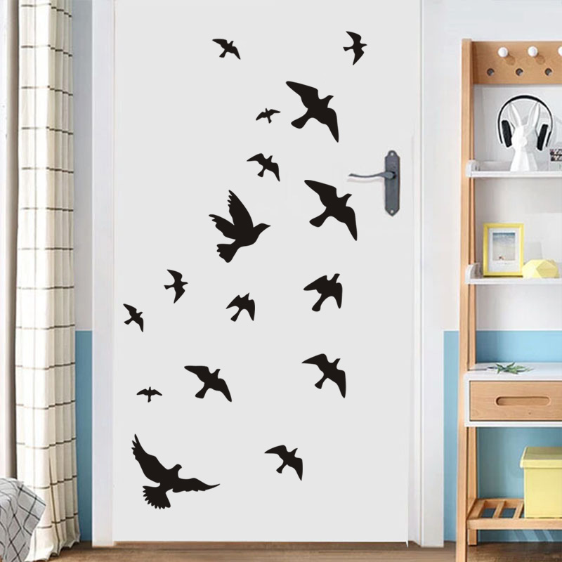 12Pcs/set Bird Wall Stickers H - Home Bathroom Tiles บทวิจารณ์และราคา