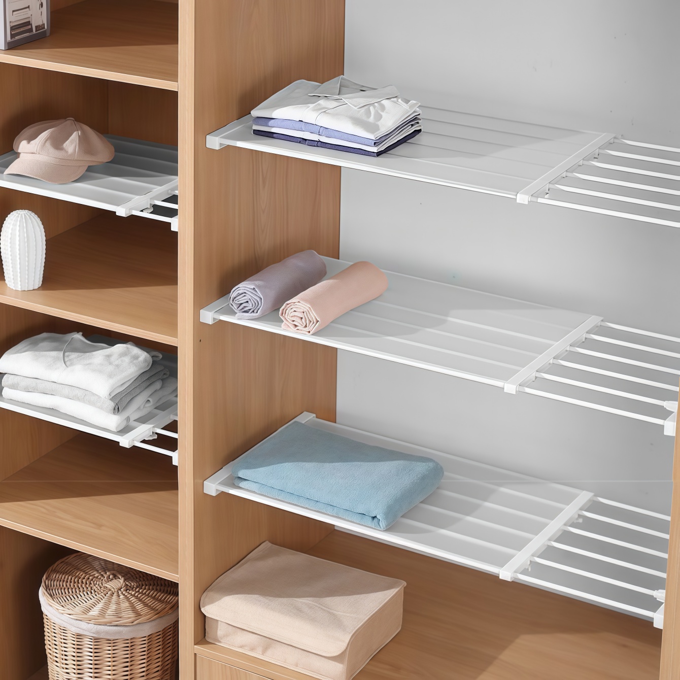 Closet Tension Shelf & Rod Exp - Home Goods Bathroom Cabinets บทวิจารณ์และราคา