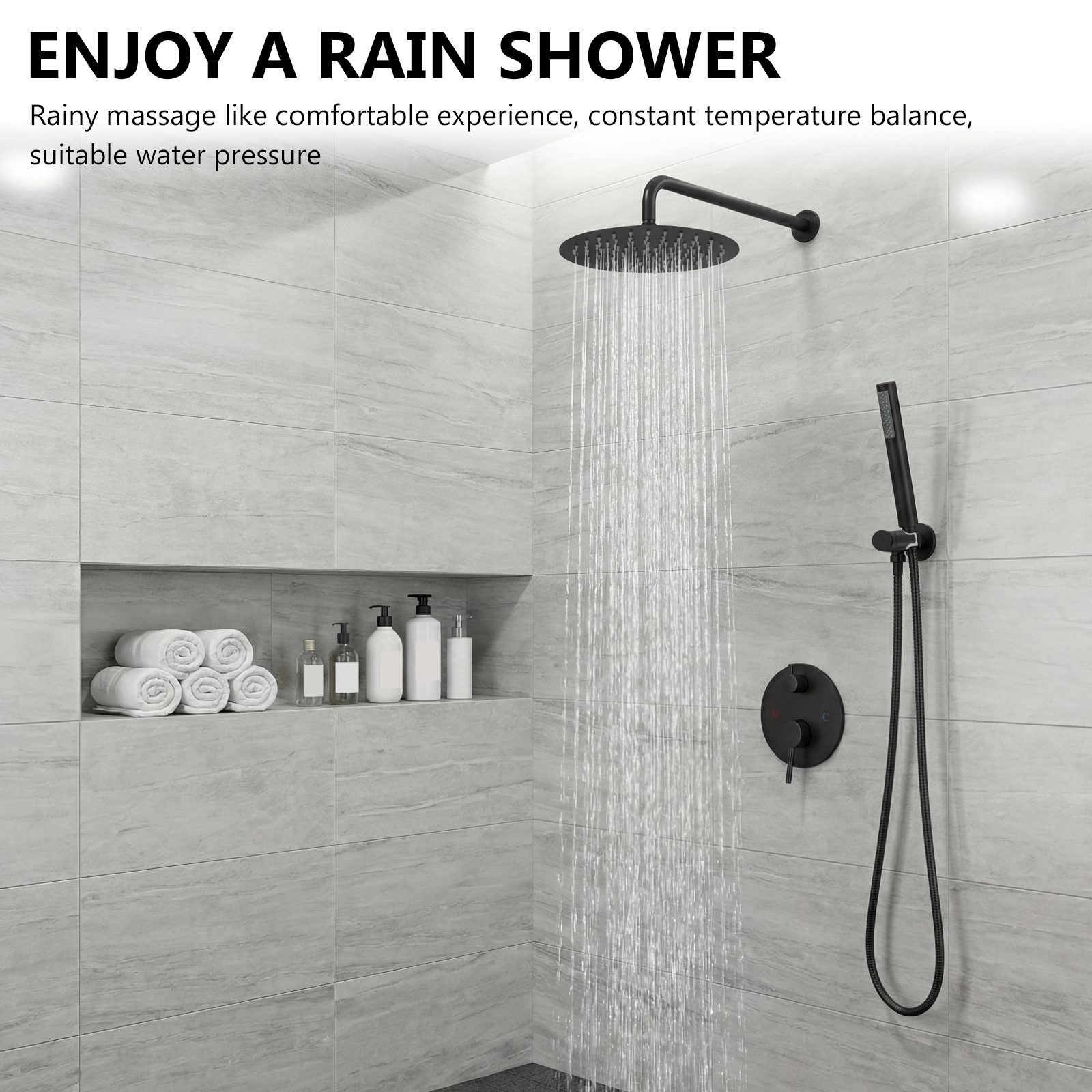 Ceiling Rainfall Shower Head S - Home Bathroom บทวิจารณ์และราคา