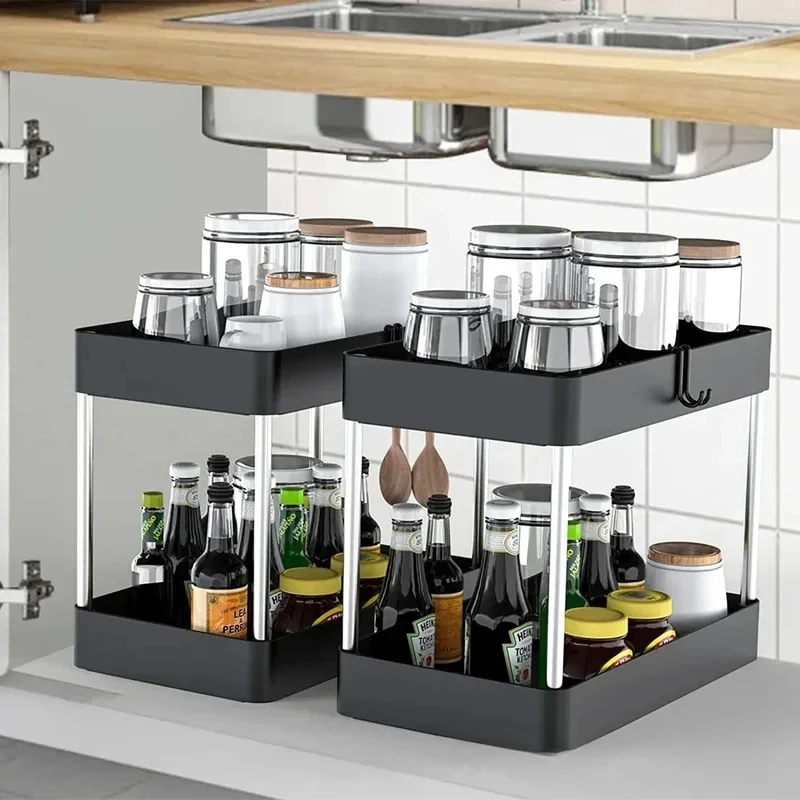 Home Household 1 Pcs 2 Tier Un - Home Goods Bathroom Cabinets บทวิจารณ์และราคา