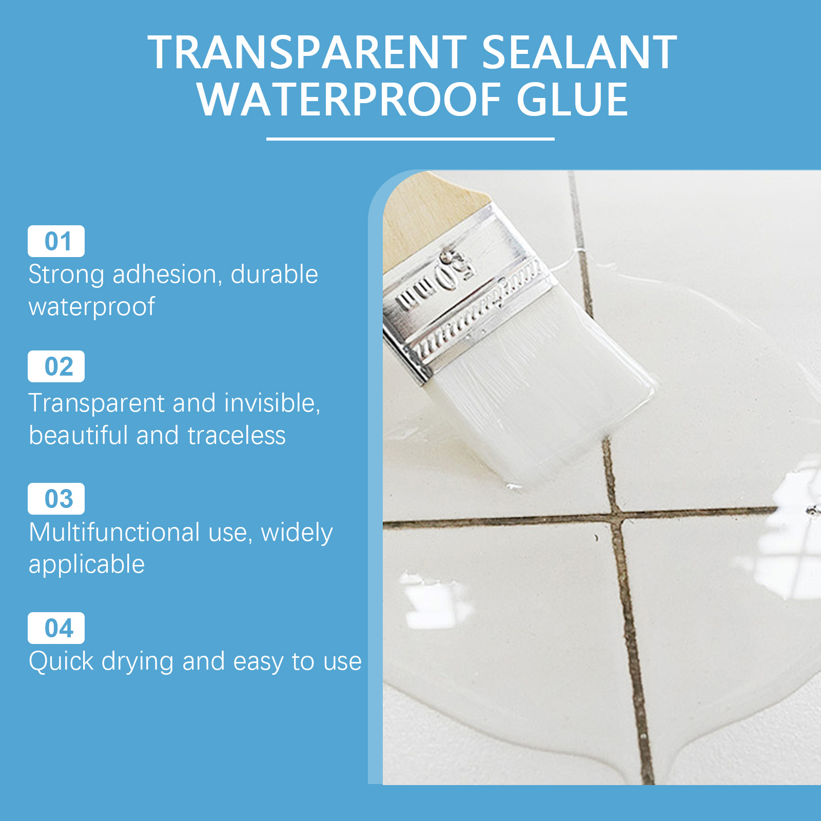 Transparent Waterproof Sealant - Home Bathroom Tiles บทวิจารณ์และราคา