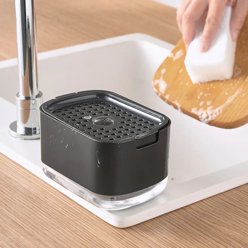 Soap Dispenser With Sponge Hol - Home Kitchen Bathroom Cleaning บทวิจารณ์และราคา