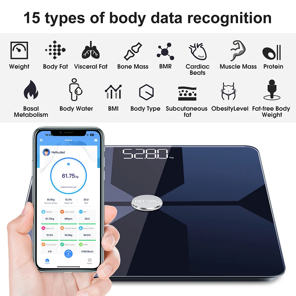 Body Fat Scale Wifi Home Preci - Home Bathroom Scales บทวิจารณ์และราคา