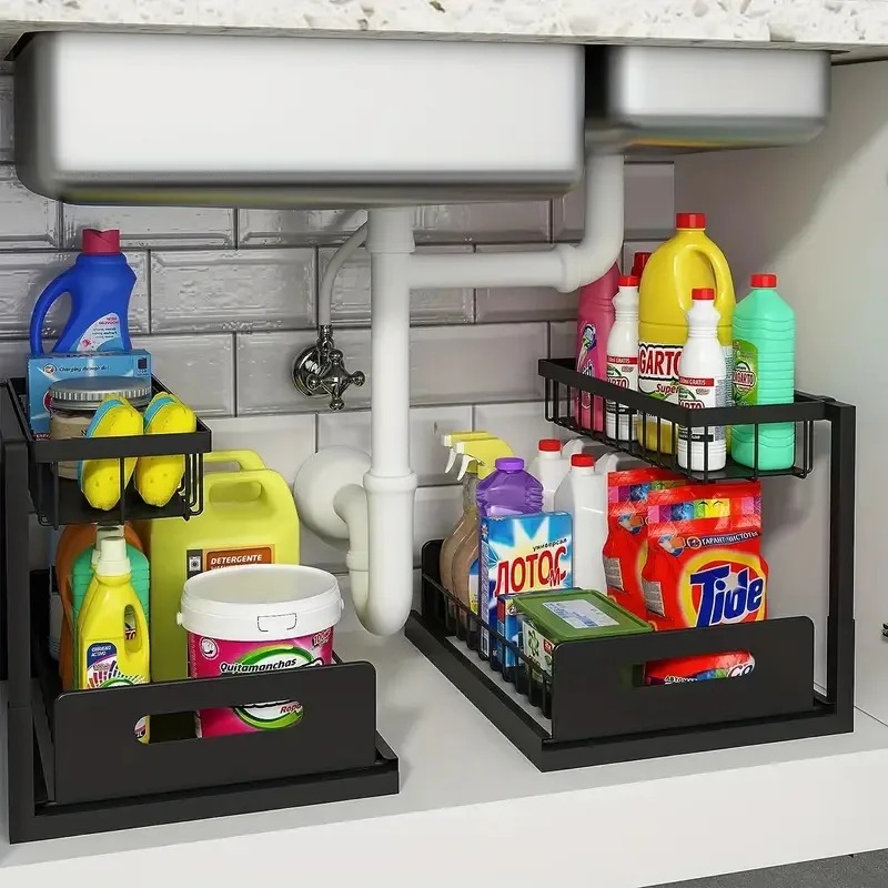 2 Tier Under Sink Organizer Pu - Home Goods Bathroom Cabinets บทวิจารณ์และราคา