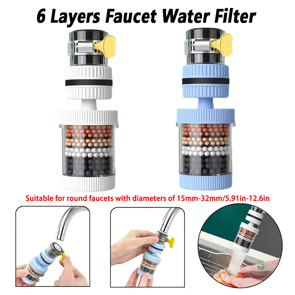 6 Layers Faucet Water Filter U - Home Bathroom บทวิจารณ์และราคา